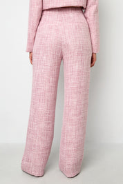 Polyester fiber (polyester) Straight pants Checkered Elegant Fall/Winter  Clothes