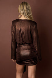 Festive Sparkling Wrap Dress