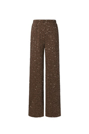 Polyester fiber (polyester) Straight pants Sequins Elegant Fall/Winter  Clothes