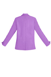 Blazer with stones and lace-up sleeves