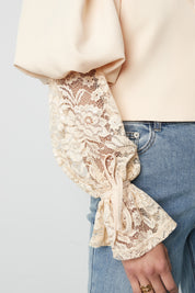 Trendy Short Blazer With Lace