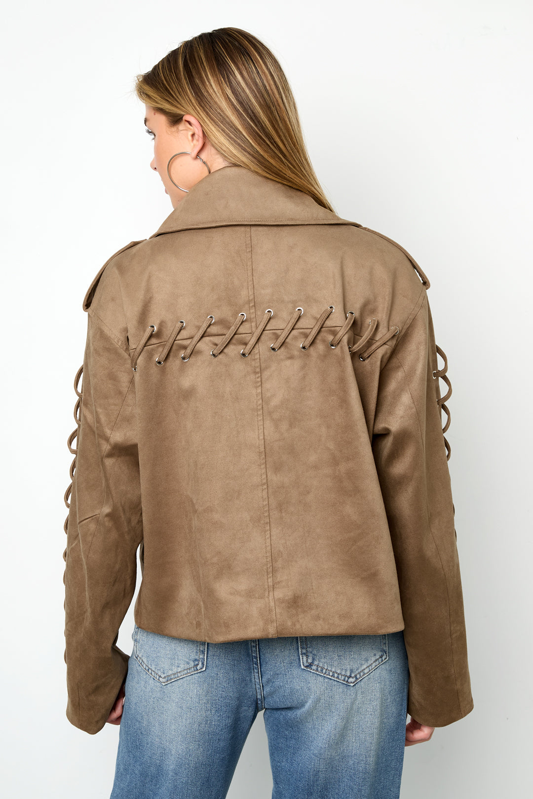 Laced Suede Jacket