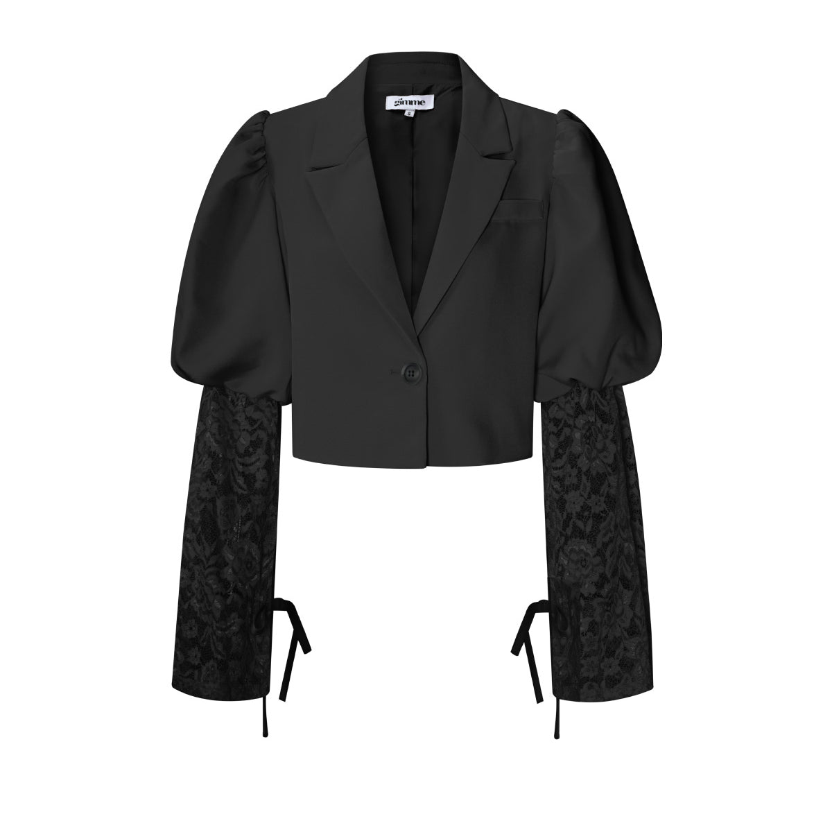 Trendy Short Blazer With Lace