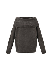 Off the shoulder basic sweater