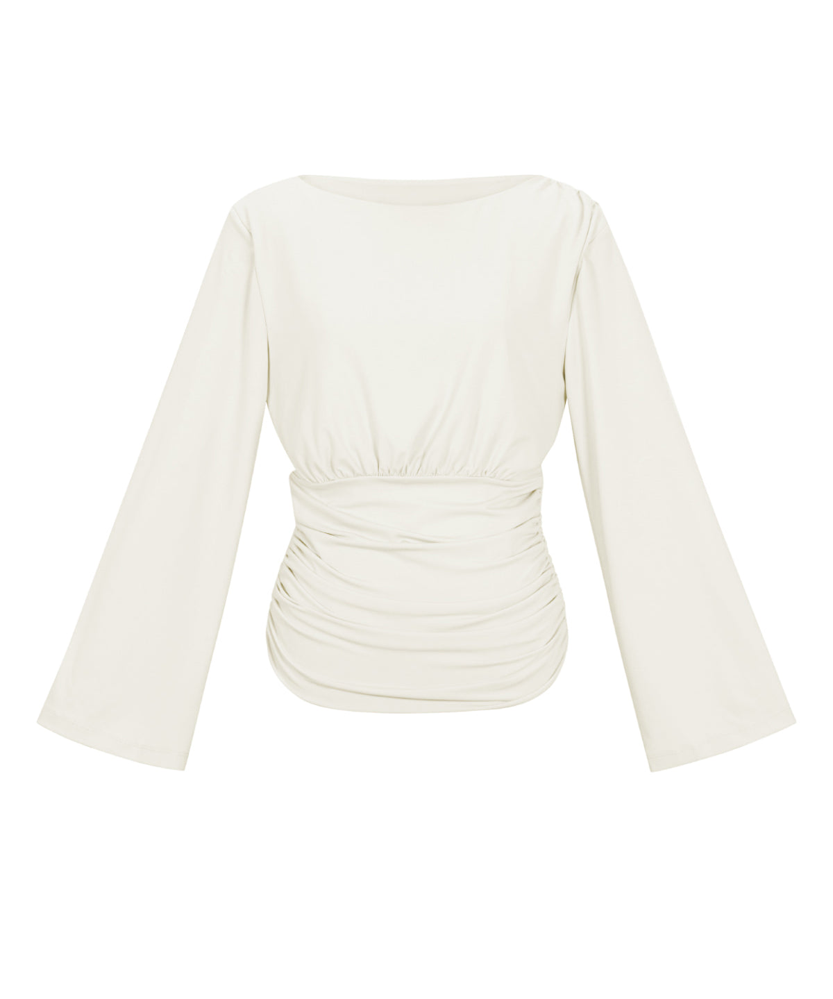 Fitted top with flared sleeves