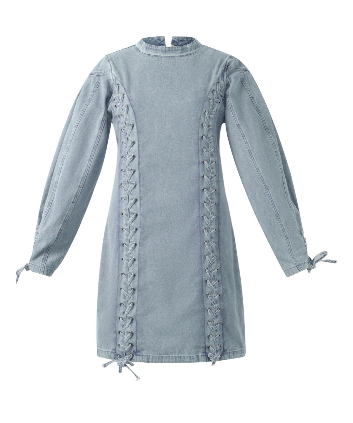 Denim laces dress