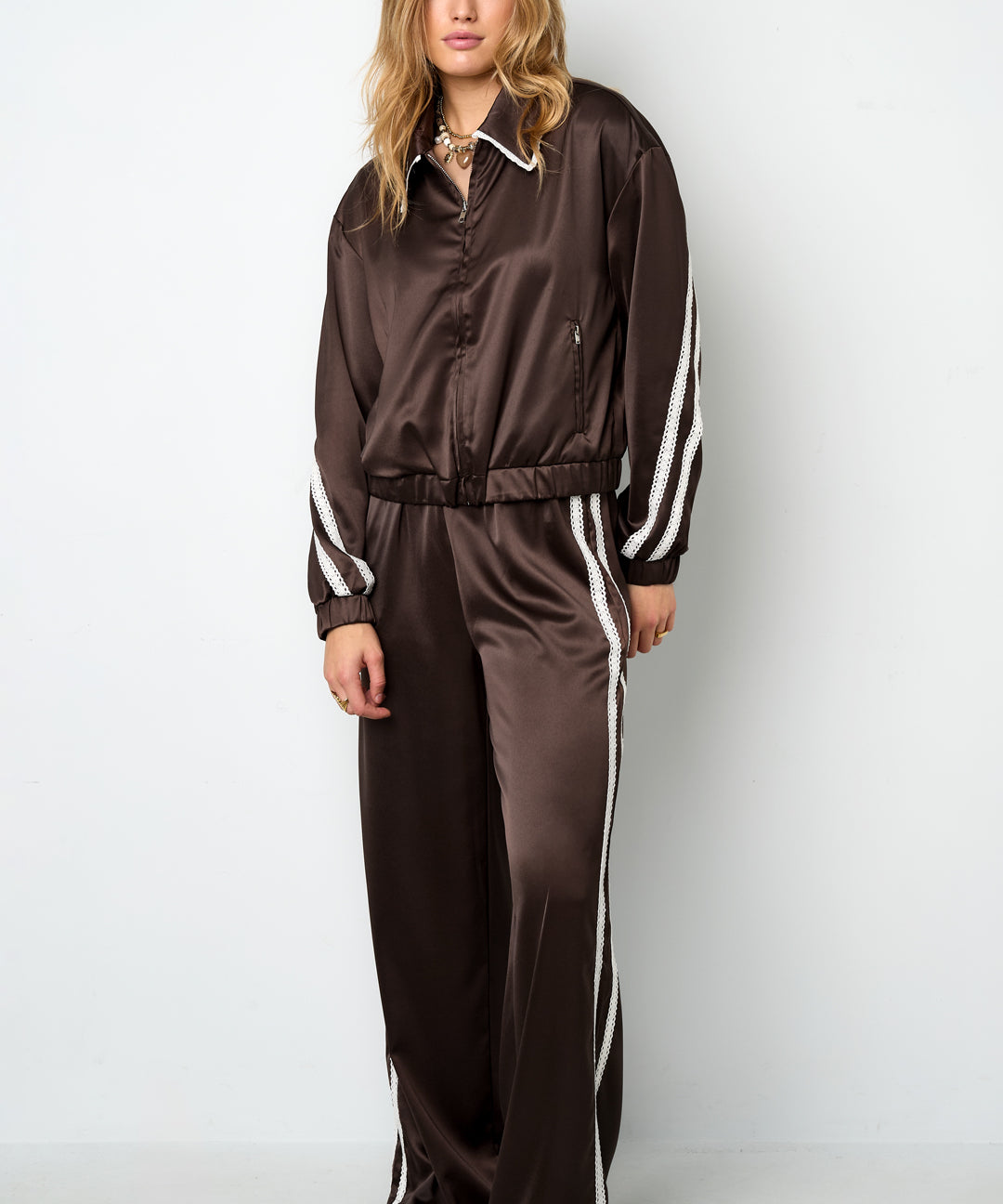 Satin Look Sporty Jacket