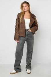 Laced Suede Jacket