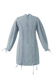 Denim laces dress