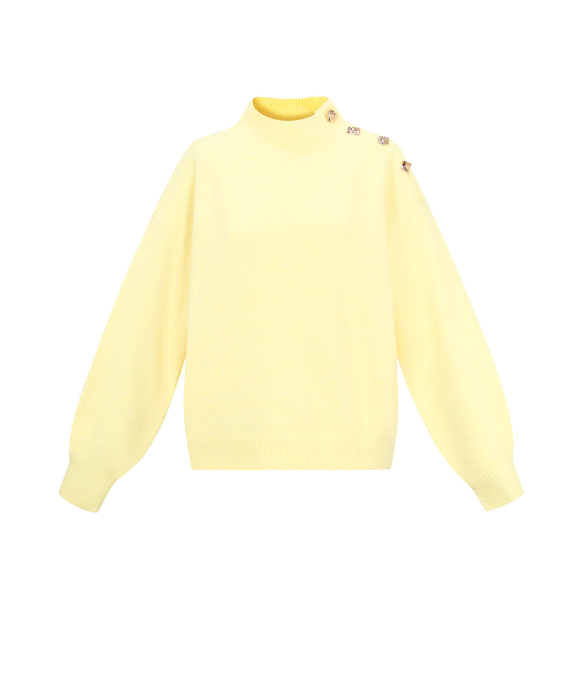 Sweater with buttons on the shoulder