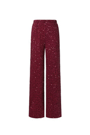 Polyester fiber (polyester) Straight pants Sequins Elegant Fall/Winter  Clothes