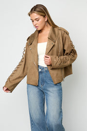 Laced Suede Jacket